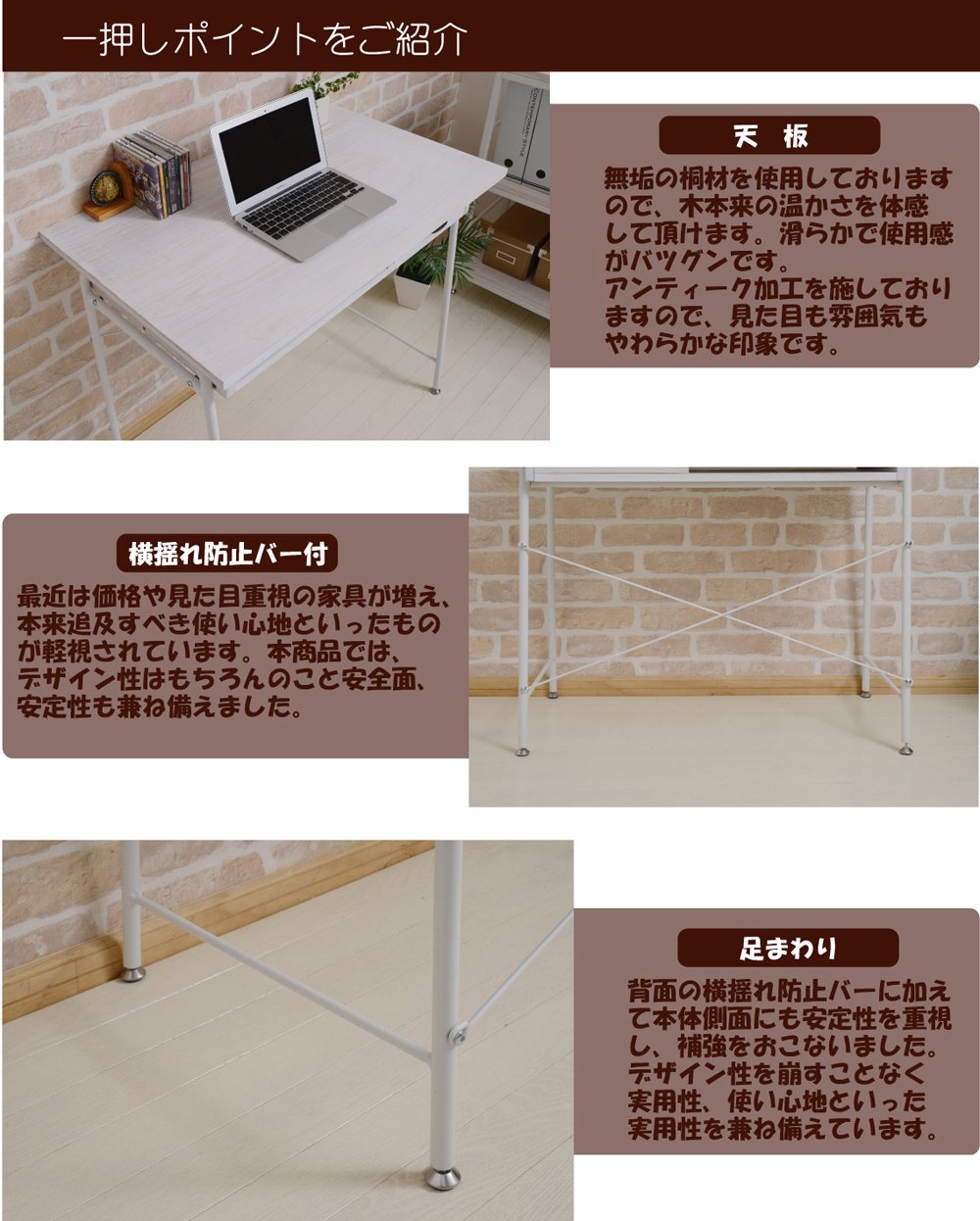Amazon.co.jp: ZAGA デスク ZD-900BR : 文房具・オフィス用品