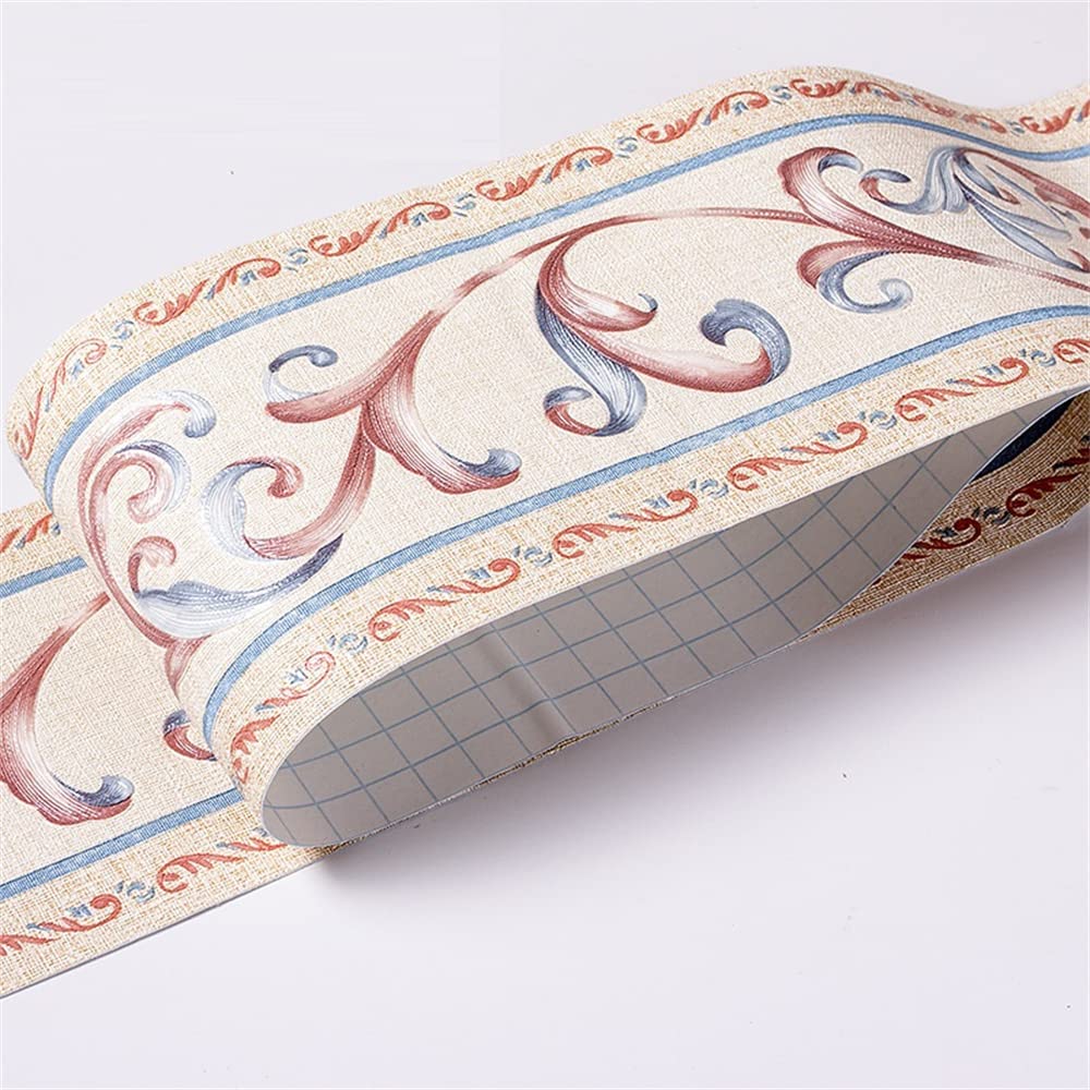 Lyhydma 31 Wallpaper Border 10Cm Pvc Waterproof Waist Line Wood Marble Selfadhesive Skirting Wallpaper Living Room Decor Vinyl Border Wall Corner Stick(31)