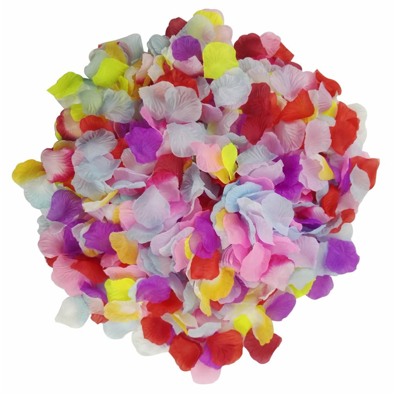 Twinice Multi-Coloured 1000 Pcs Multicolor Artificial Silk Rose Petals For Wedding Party Decoration