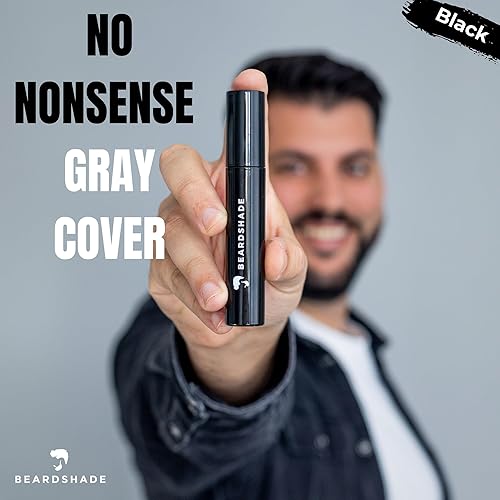 Miniatura 2 de Tinte negro para barba para hombres, color temporal de barba y tinte de cejas, tinte de bigote oscuro y colorante de barba para hombres - 0.3 fl oz