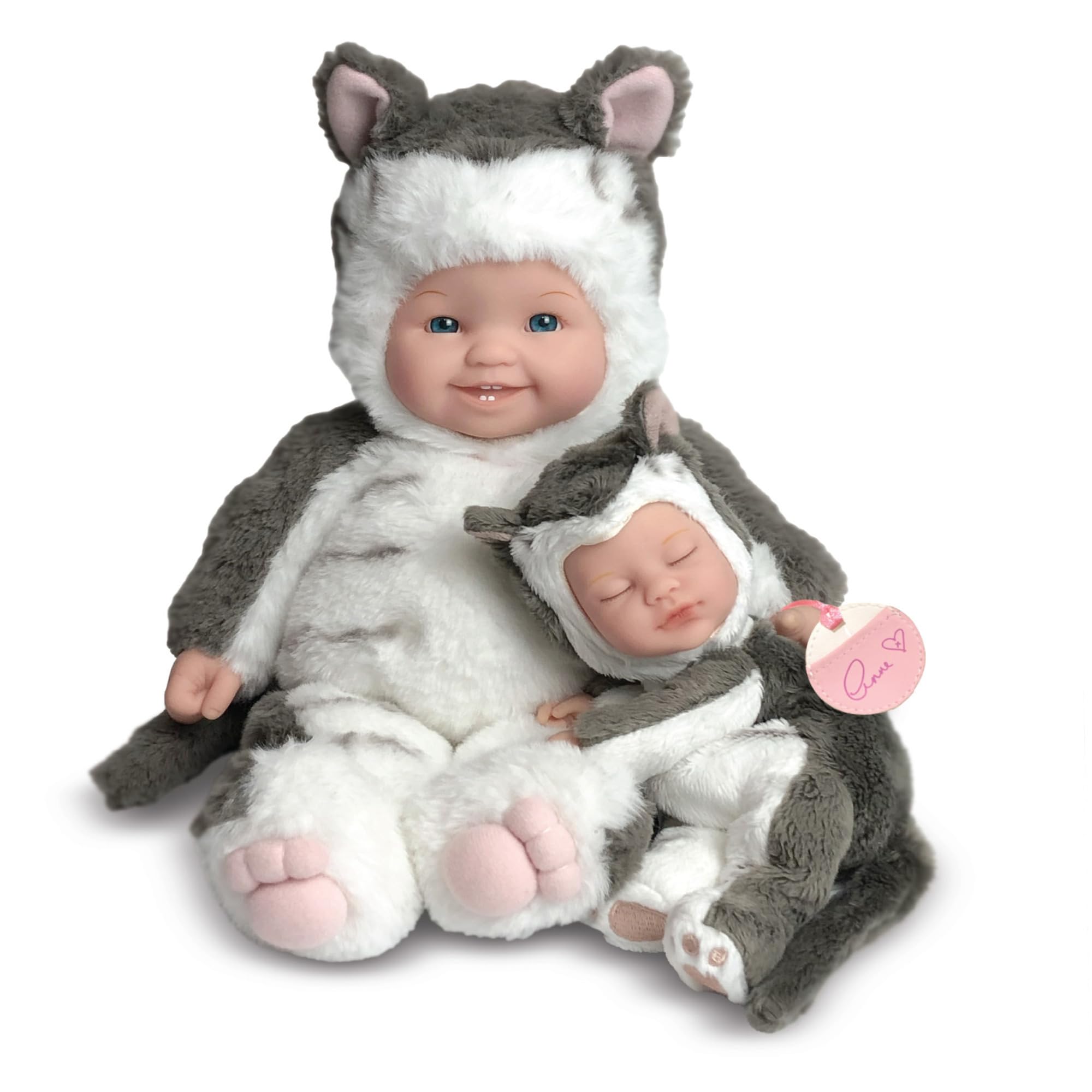 Grandi Giochi - ANNE GEDDES Sorelline gattino 40 cm - ANN11000