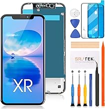SRJTEK incell For iPhone XR LCD Screen Replacement Repair Touch Panel Set for 6.1" A1984 A2105 A2106 A2108 Models LCD Display Touch Screen Digitizer Repair Parts with Tools