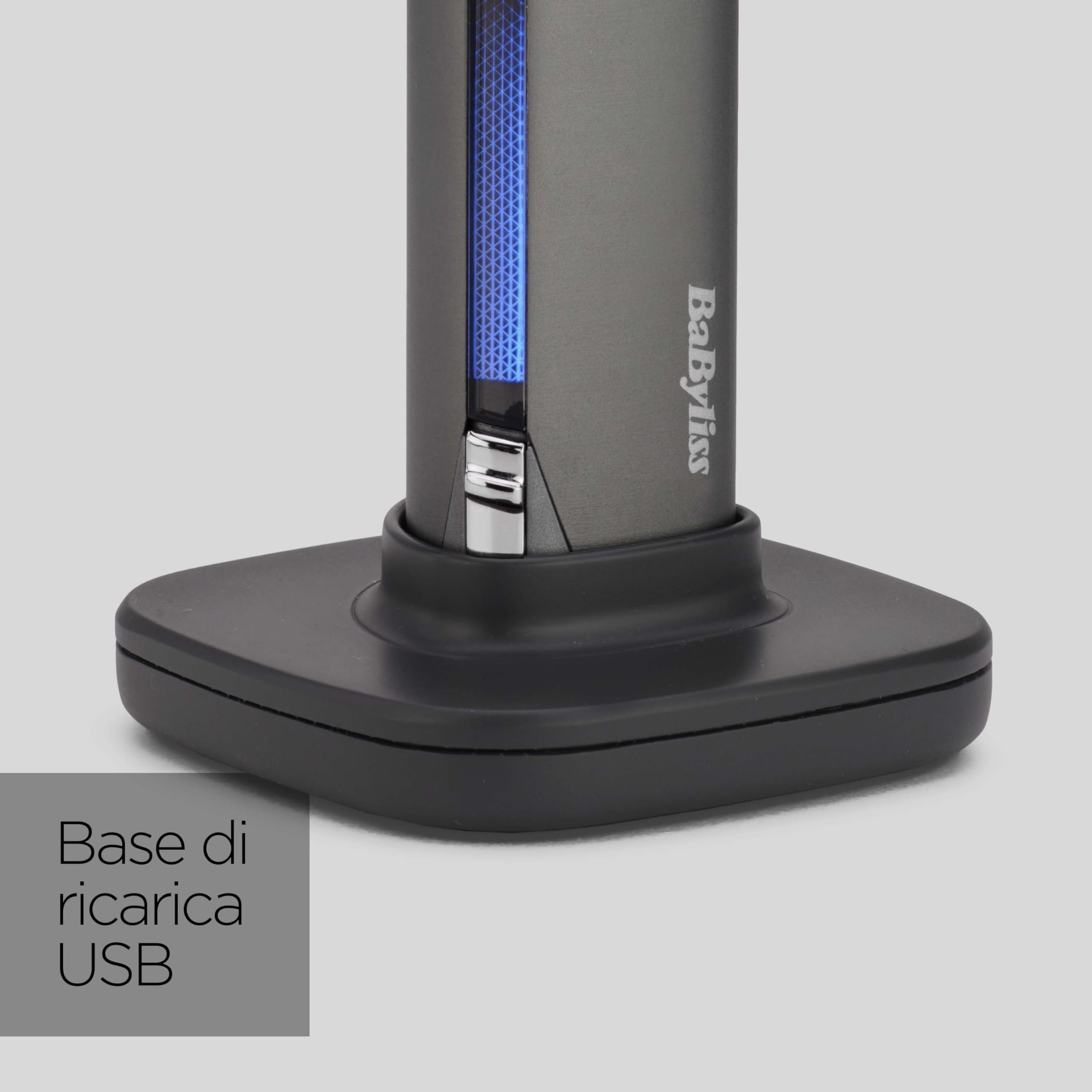 BaByliss Super-X Metal Regolabarba – Regolabarba professionale con lama a T Skeleton in acciaio giapponese, display digitale, batteria al litio, 5 ore di autonomia cordless, impermeabile, T996E
