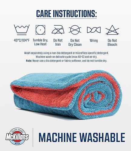 Miniatura 7 de McKillans® Toalla de secado extra grande de doble color XL – Sin bordes, ultra suave y absorbente – 36 x 28 pulgadas – Toalla de secado de