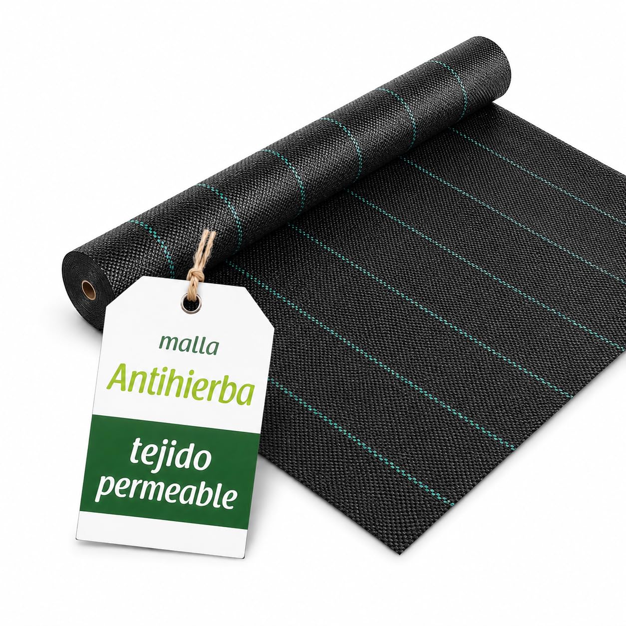 Malla Antihierba 130 Gramos, Rollo 2x100m, Malla Geotextil contra Maleza y Malas Hierbas, para el Huerto, Estable a Rayos UV y Permeable
