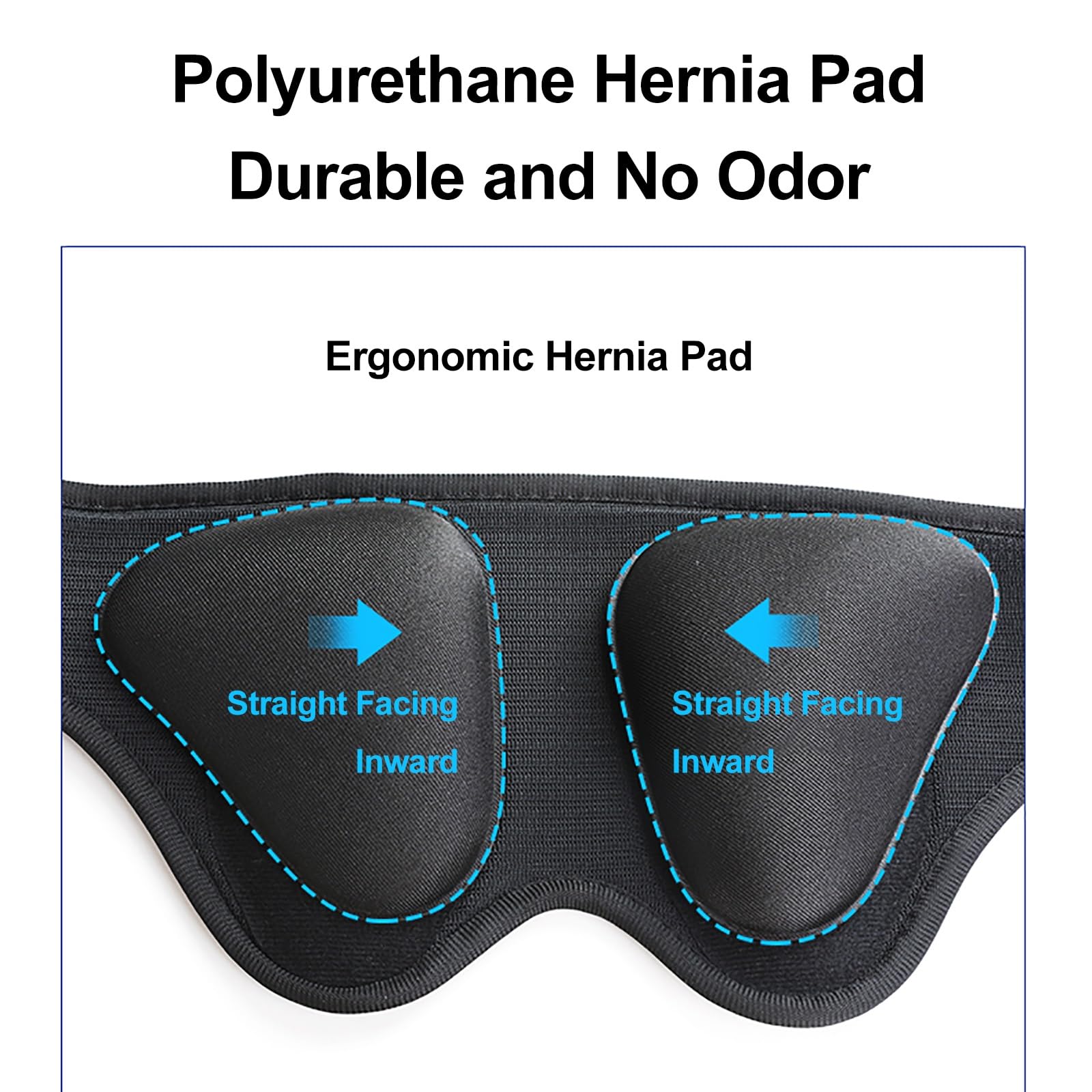 2 Cinturon Hernia Inguinal Bilateral, Doble o Simple, Braguero Hernia Inguinal Hombre y Mujer Faja con Braguero y 2 Almohadillas de Compresión Extraíbles(Medium)