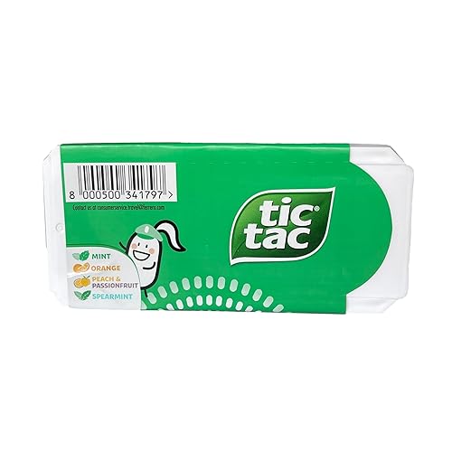 Miniatura 5 de Caja de TIC TAC con 60 Mini Cajas (Menta, Naranja, Menta Verde, Melocotón y Maracuyá) 234g de Tic Tac