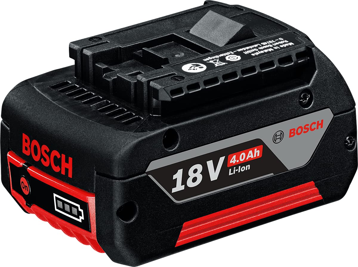 Bosch Professional 18V System aspirateur eau et poussière sans-fil GAS 18V-10 L (sans batterie ni chargeur, avec flexible de 1.6m, set de 3 tubes) & GBA Batterie Lithium-Ion CoolPack 18 V 4,0 Ah, Noir