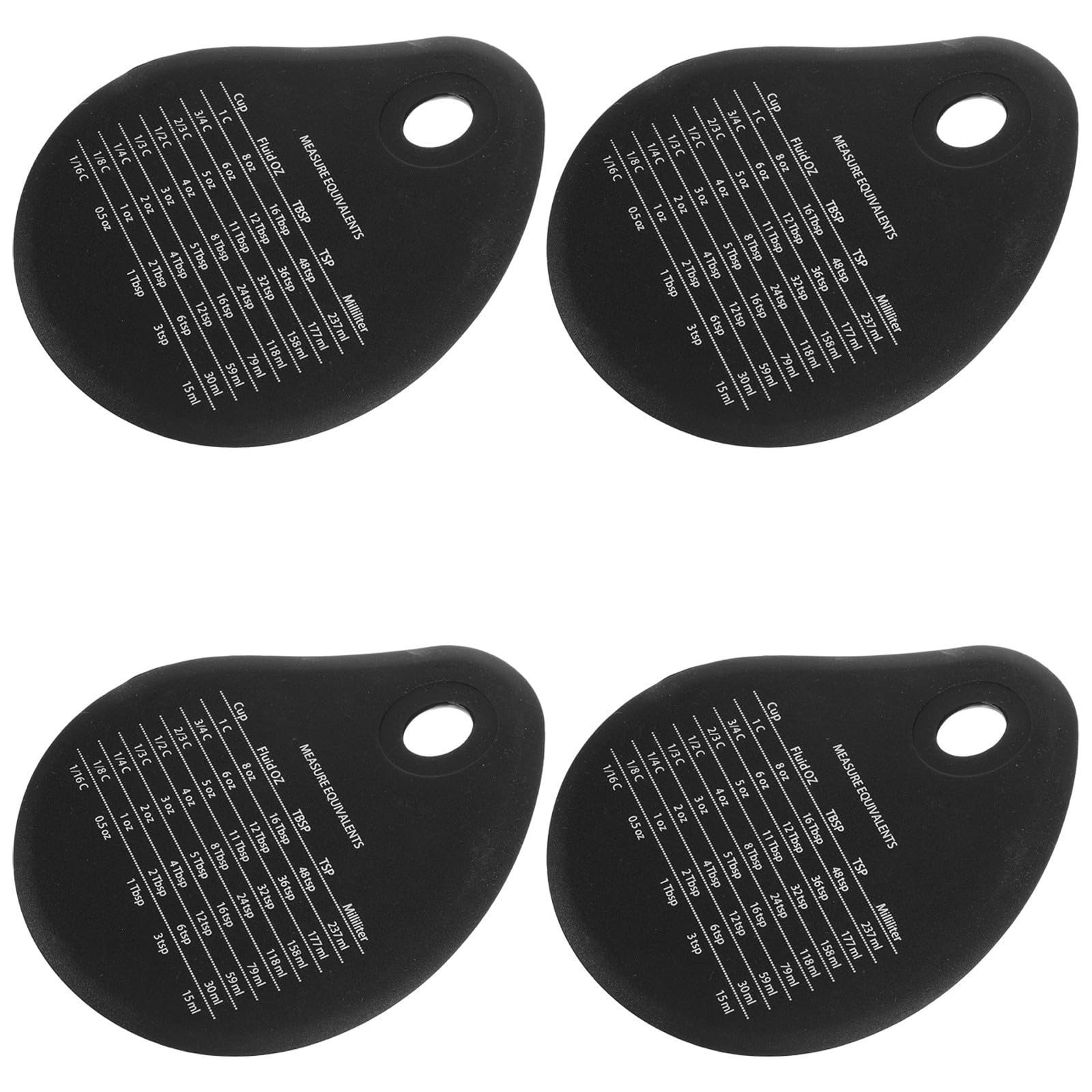 Cortador de masa de silicona con tabla de conversión Cabilock para repostería y cocina