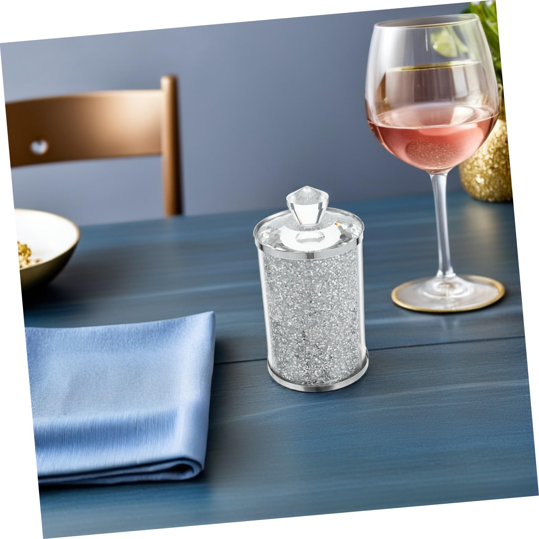 LIFKOME Recipiente Hermético de Vidrio para Café y Té con Tapa Plateada, Diseño Elegante y Almacenamiento Versátil Adecuado para Cocina y Fiestas