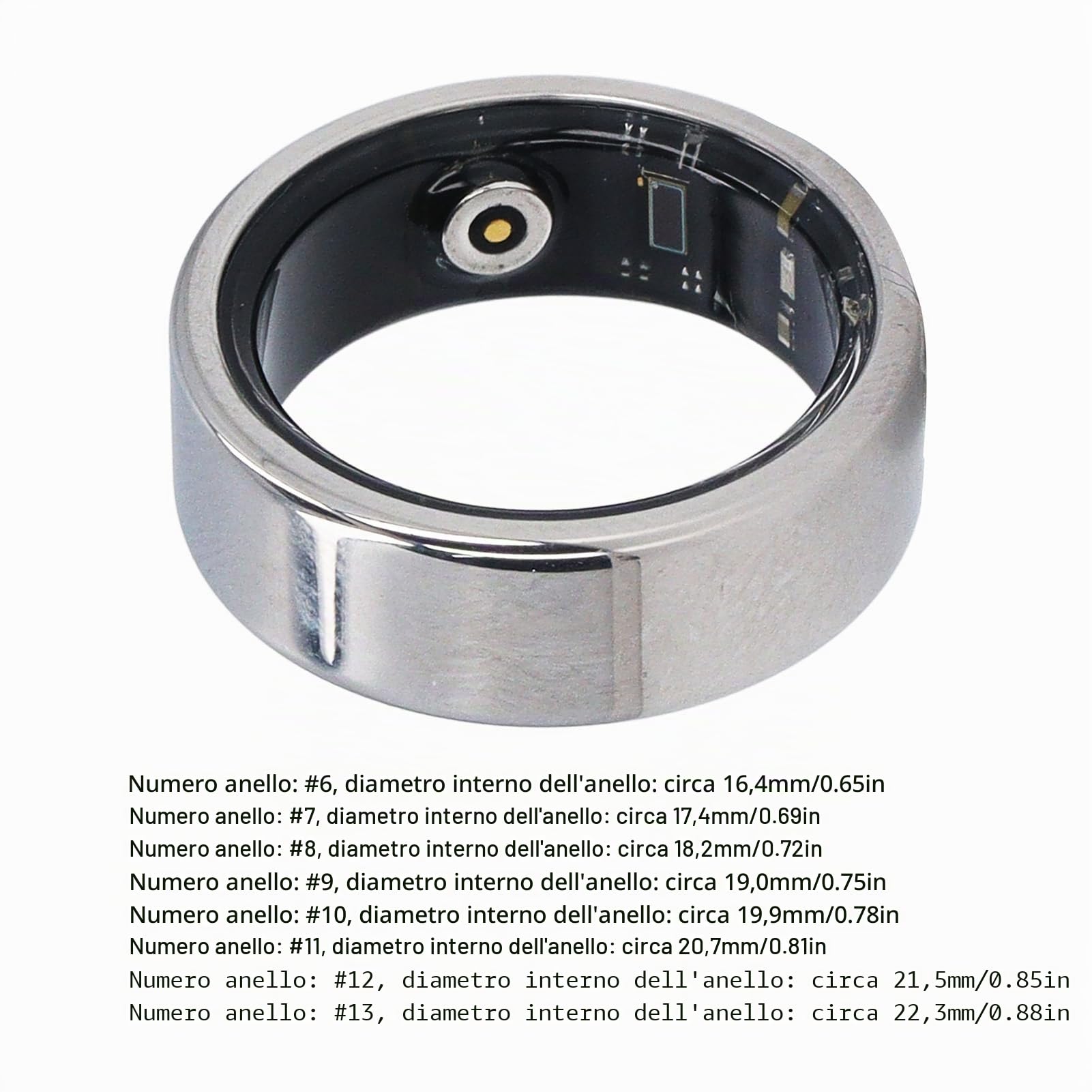 Smart Ring per Uomini e Donne, Smart Ring Health Tracker, Anello Fitness Tracker Impermeabile, Analisi del Sonno e Monitoraggio degli Esercizi, Prodotto Indossabile Innovativo (#6)