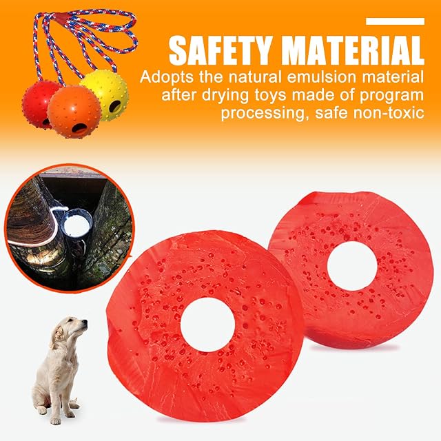 Foto 6 de 7 de Nizirioo 4 Piezas Pelota con Cuerda, Pelota para Perro con Cuerda, Bola En Una Cuerda De Juguete para Perro