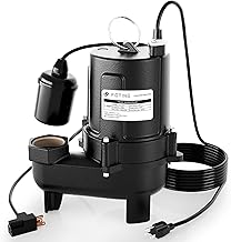 FOTING 1.5HP 9000GPH Submersible Sewage/Effluent Pump, Heavy Duty Cast Iron Septic Pump Automatic/Manual, Sump Pump for Basement, Septic Tank, Sewage Well, Sewage System, 2'' NPT Discharge