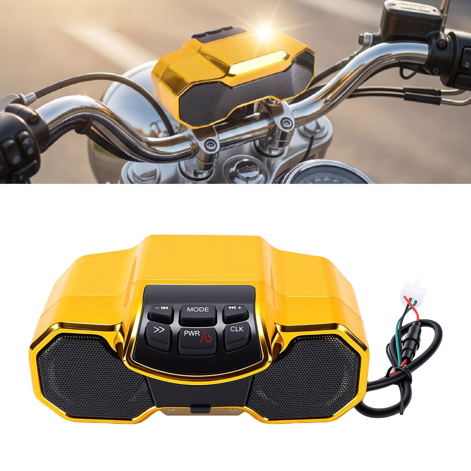 Altavoz para Motocicleta con Reproductor MP3, Sonido Estéreo HiFi