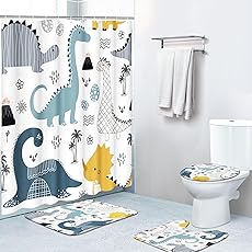 Britimes 4 Piece Shower Curtain Sets, Skull Flower with Non-Slip Rugs, Toilet Lid Cover and Bath Mat, for Bathroom Decor Set, 72" x 72"