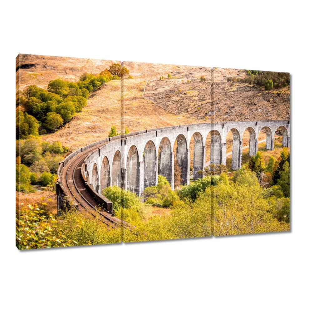 Obraz wydrukowany na płótnie sztuka ścienna dekoracja 120 x 80 cm pociągi kolejowe tory nr H7525M_PC3X