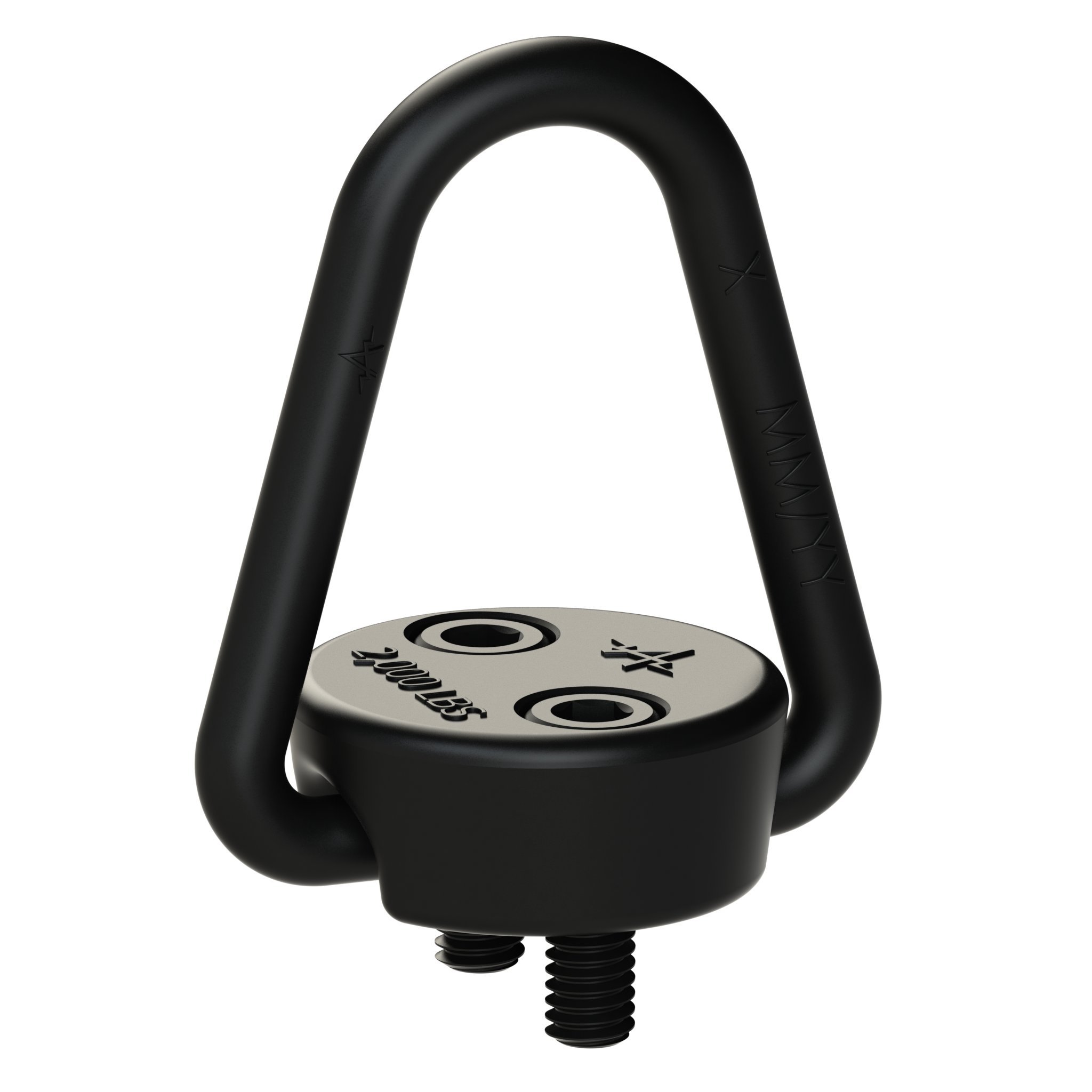 American Drill Bushing 34030s Flip-Flop Hoist Ring with 2 Screws, Chrome Moly Steel w/ Black Oxide finish, G Thread Size 5/16