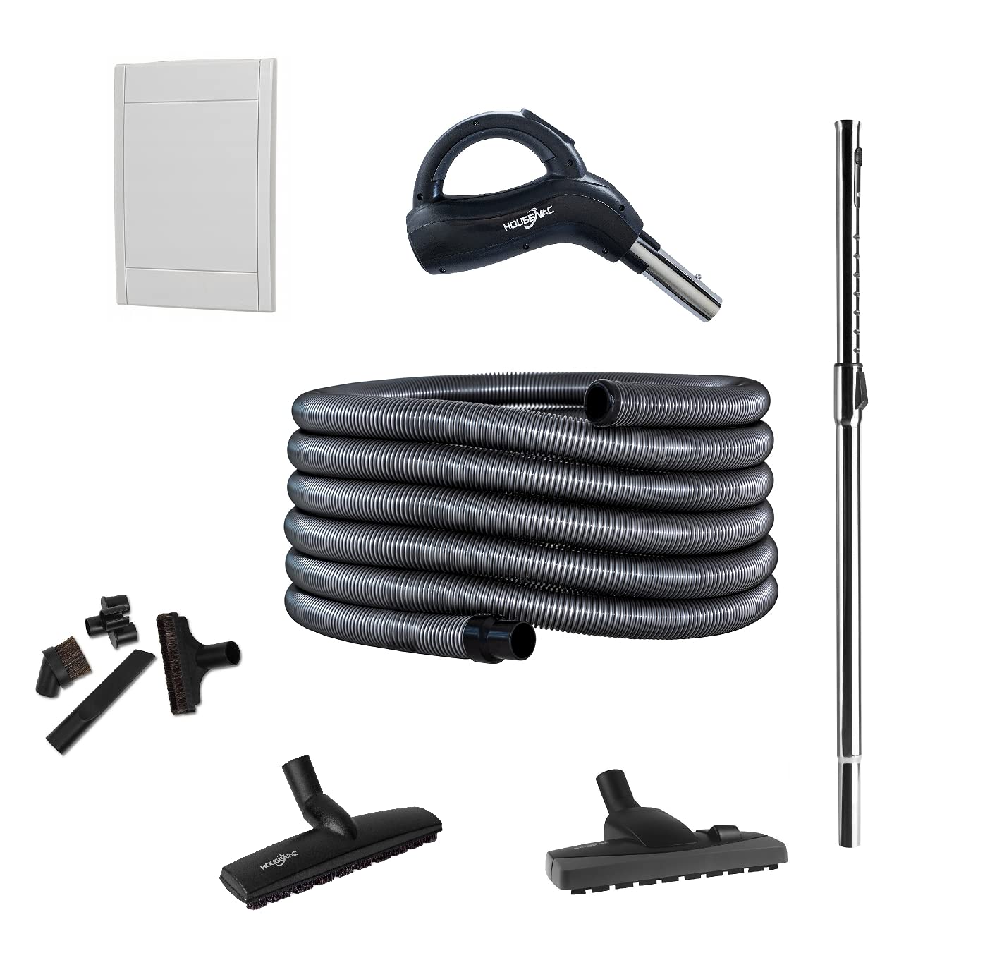 HV-700ST-35H Zentralstaubsauger Set mit Retraflex 2 Hybrid Filter System 1700W