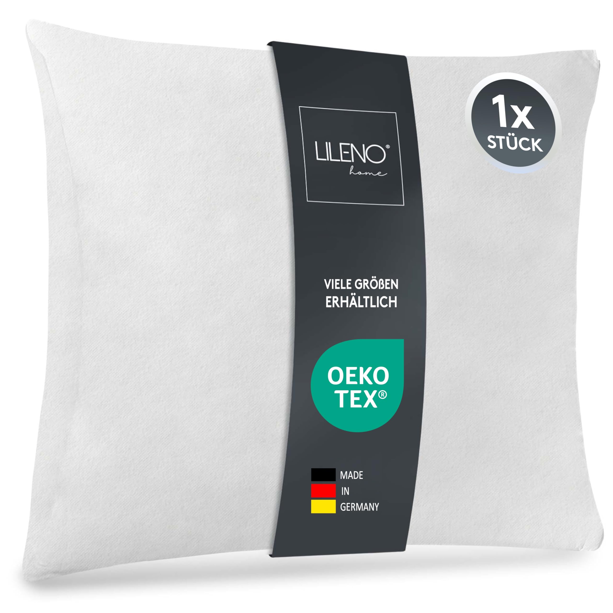 LILENO HOME Set of 1 Pillow Fillings 40x40 cm - 40°C Washable Inner Pillow Suitable for Allergies - Polyester Pillow for Couch, Sofa cusion, and as Head and Bed pillow