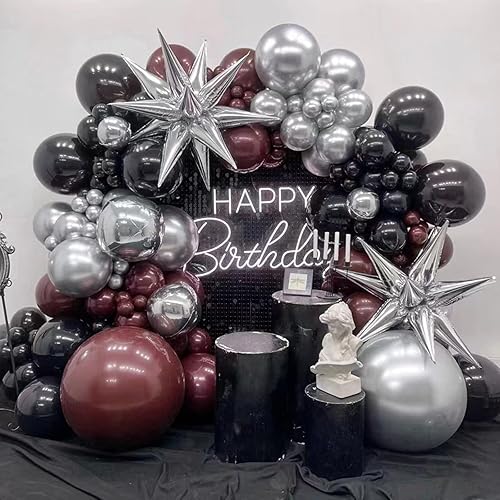 Miniatura 6 de 10 globos con forma de cono de estrella en explosión, enormes globos plateados de papel de aluminio con estrella de explosión para cumpleaños,