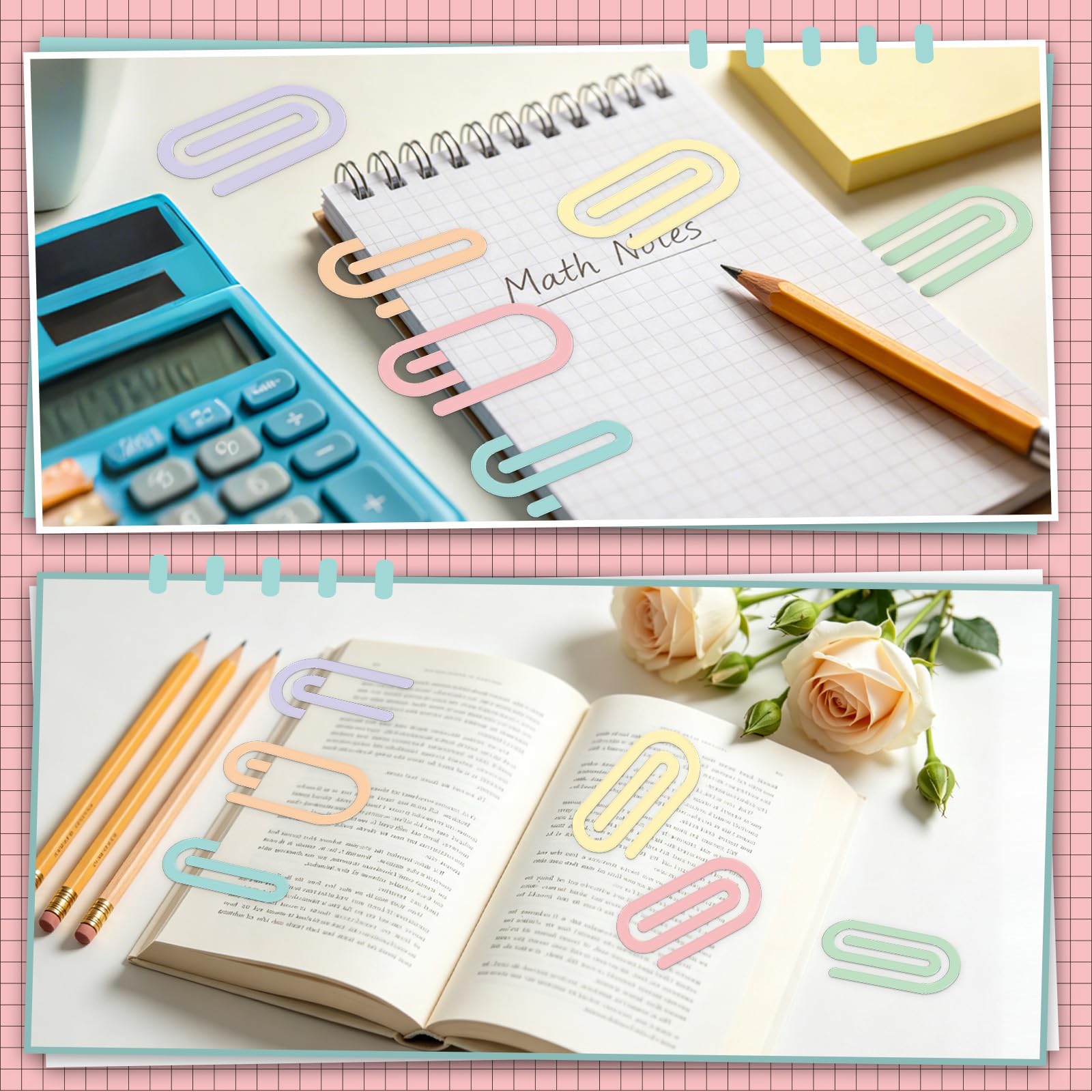 Lot de 12 trombones géants en acrylique pour enseignant, cadeaux de reconnaissance des enseignants, jolis trombones colorés avec boîte de rangement pour accessoires de bureau, fournitures scolaires