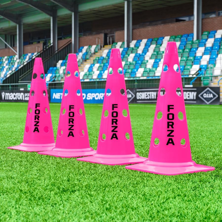 FORZA 20in Training Cones | Adjustable Hurdle System for Customizable Drills | Available in 4 Fluorescent Colors