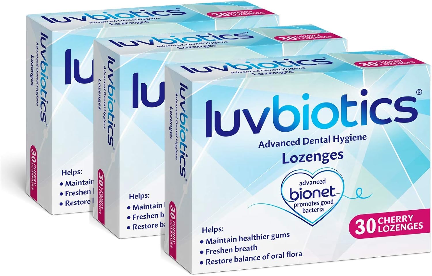 Luvbiotics Cherry Lozenges with Probiotics & Xylitol Promotes Good