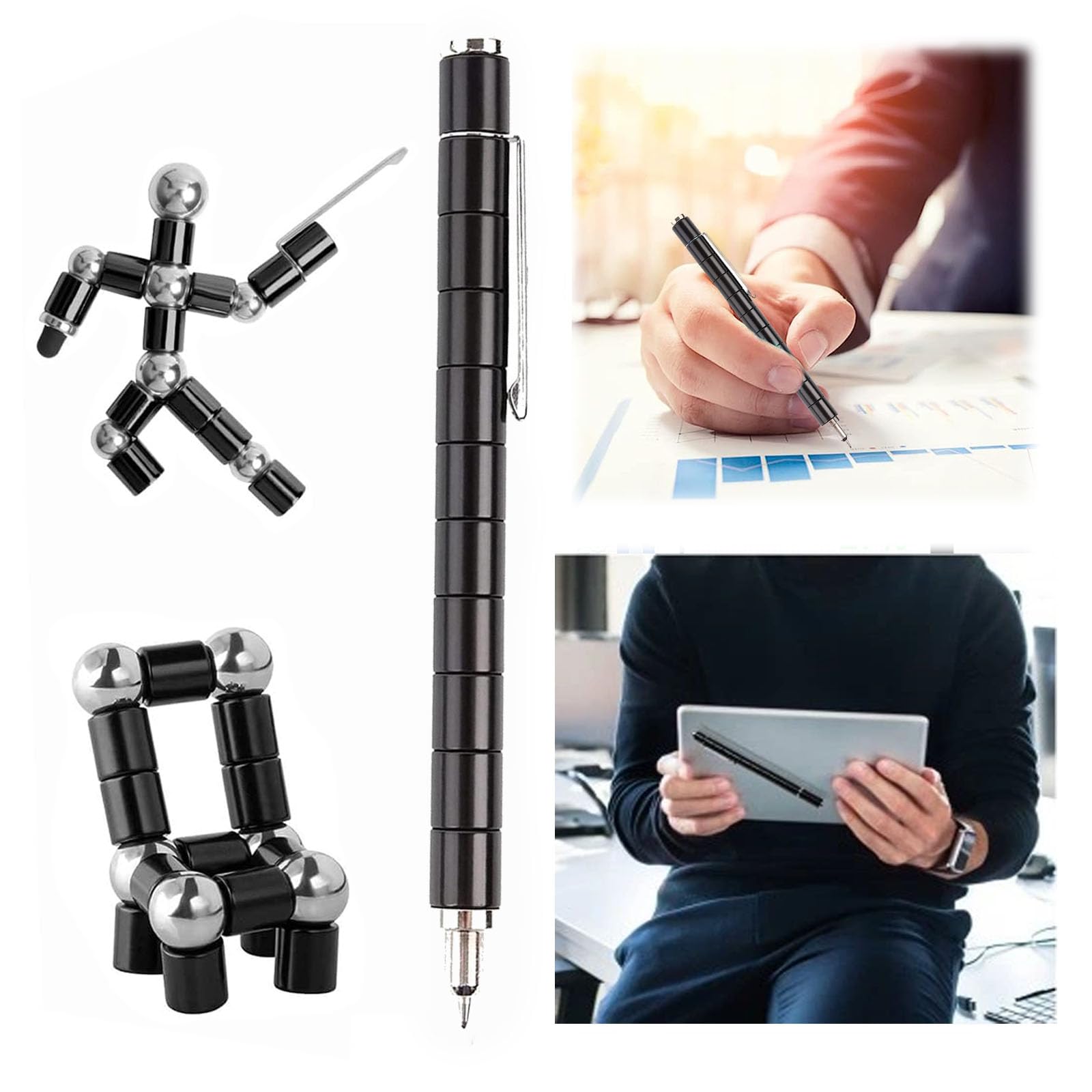 Magnetic Fidget Pen, Magnetic Pen for Teenage Boys, Decompression Magnet Pen Fidget Toy Pens, Birthday Novelty Toy for Classroom Students Present