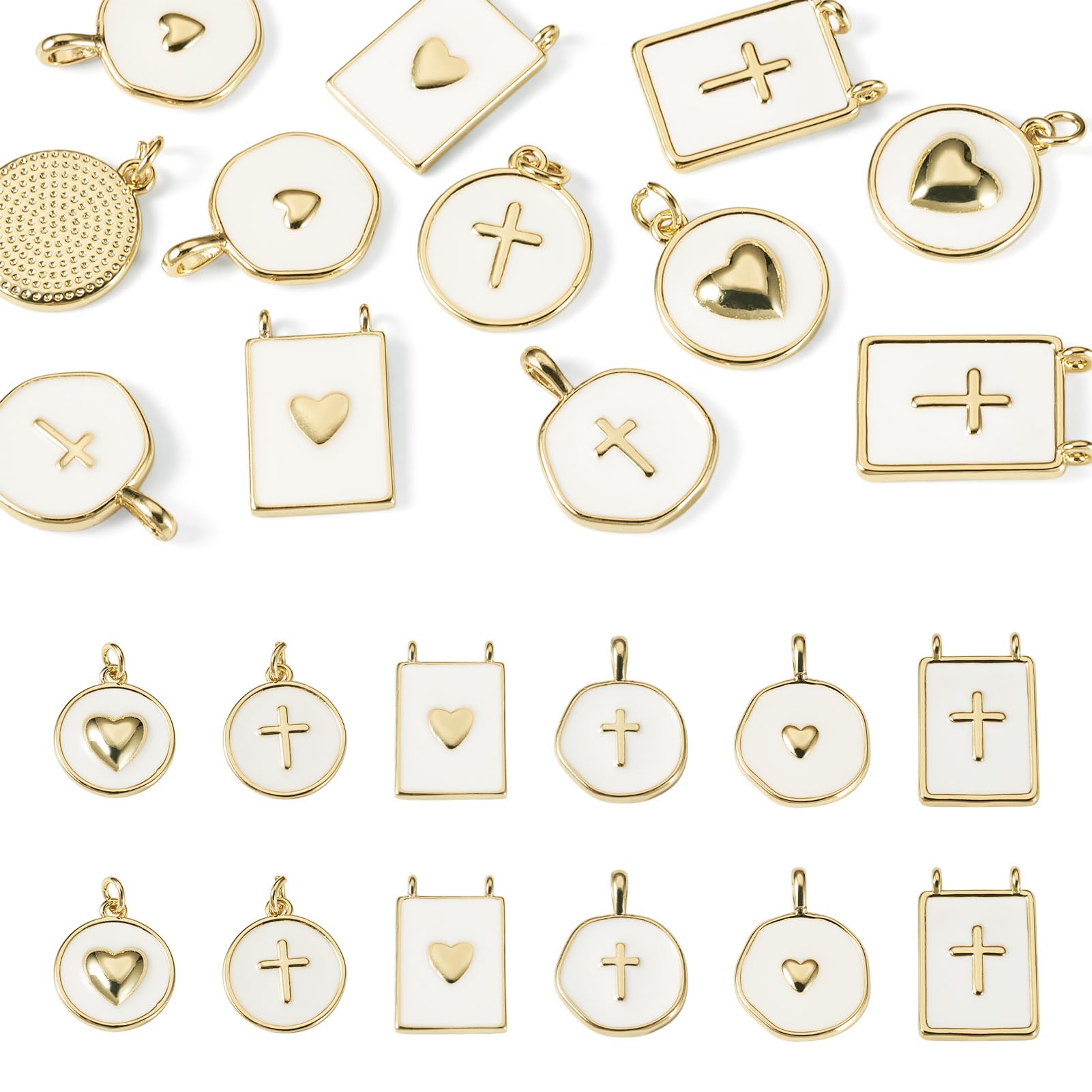 Breloques rondes laiton plaqué or pour créer vos bijoux d'été à l'atelier