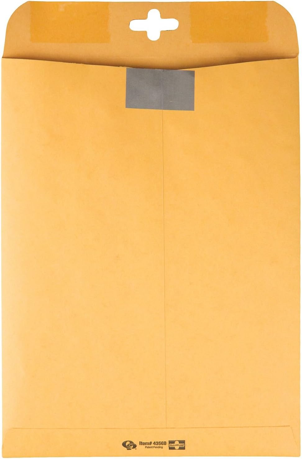 Quality Park 9 x 12 Postage Saving ClearClasp Envelopes, with Reusable Redi-Tac Closure & Gummed Flap, 28 lb Kraft Paper, 100 per Box (QUA43568)