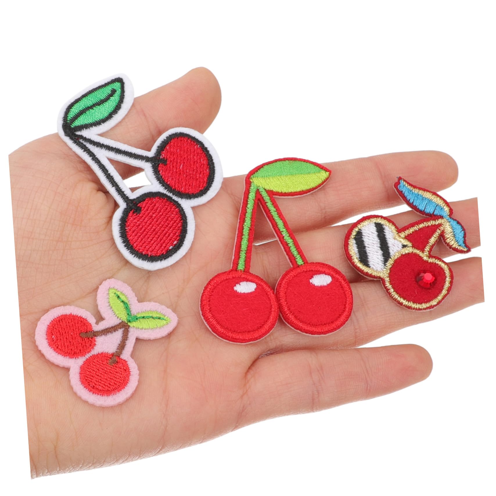 Angoily 5 Sätze Kirsche Aufnäher Zum Aufbügeln Bunte Stoffpatches Für Kleidung Diy Applikationen Für Bastelprojekte Und Designs 20 Stück * 5