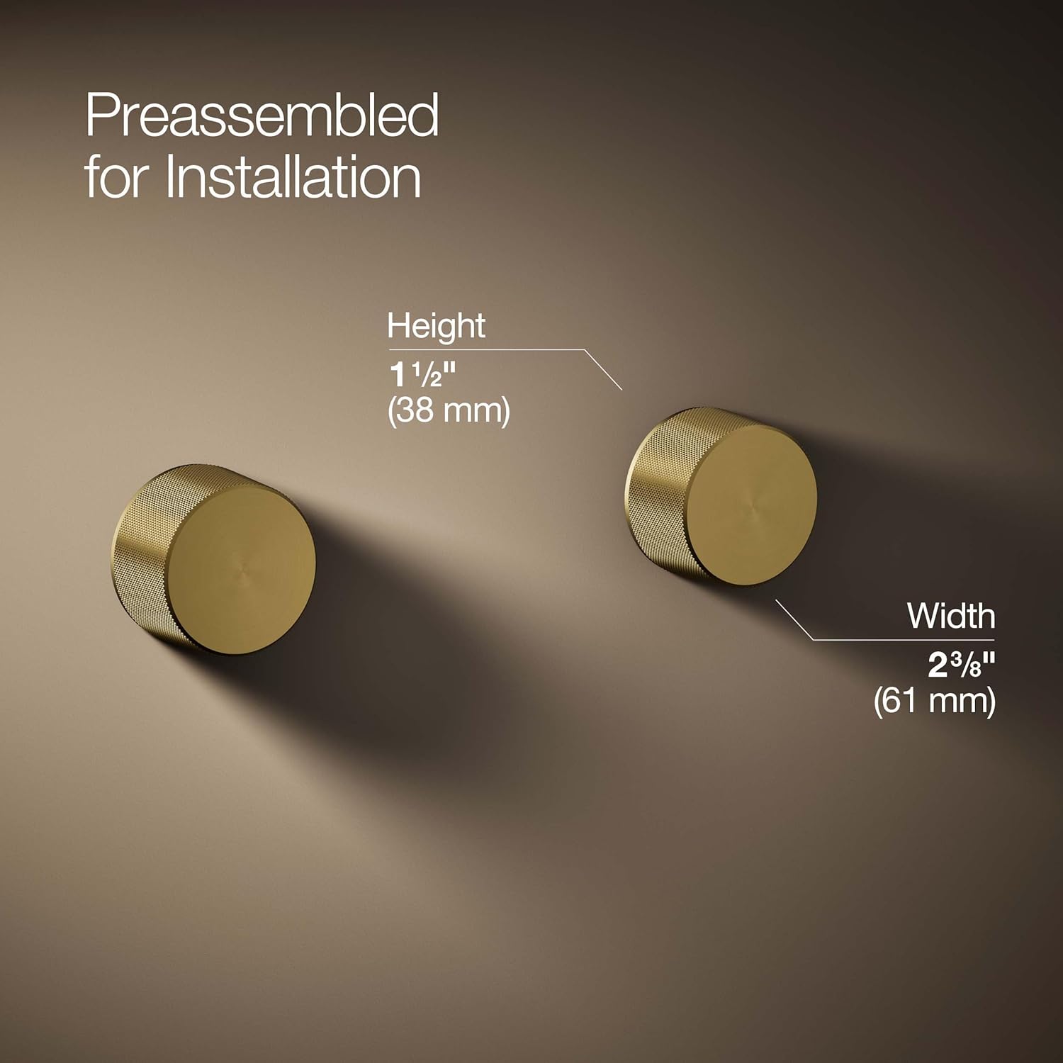 Vibrant Brushed Brass Bathroom Faucet Handle Set