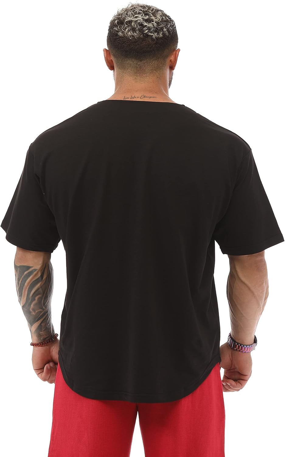 Men's Oversize Novelty Gym T-Shirt 95% Cotton Soft and Breathable T-Shirt