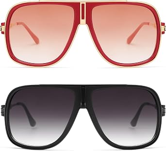 Appassal Retro Aviator Sunglasses for Women Men Oversized 70s 90s Square Womens Mens Sunnies AP3683