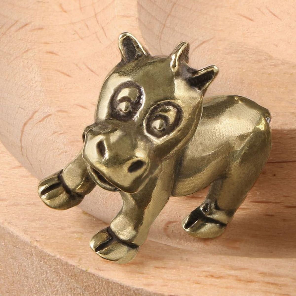 Brass Horse Statue Miniature Animal Figurine Vintage Brass Craft Decor Indoor Desktop Ornament Garden Sculpture for Patio and Lawn Decoration