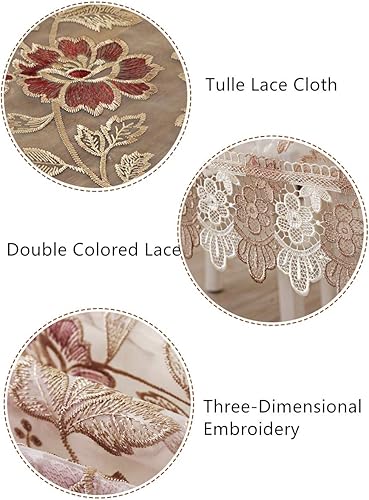 Miniatura 7 de Mantel cuadrado de encaje de poliéster para decoración del hogar, 36 x 36 pulgadas, color beige