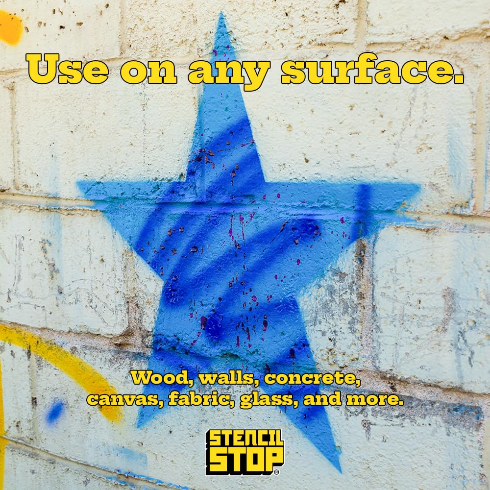 Stencil Stop Szablon z drutu kolczastego – wielokrotnego użytku do projektów DIY, malowania, rysowania, rzemiosła, 14 mil tworzywa sztucznego (45 x 5,7 cm)
