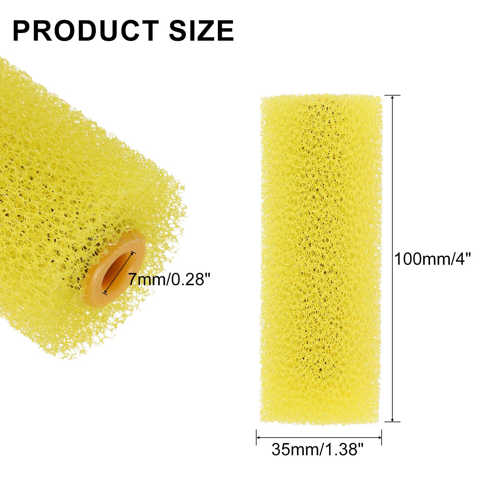 Uxcell Paint Roller Cover 4 X 3/8" Nap Mini High Elasticity Fiber Brush For Household Wall Painting Treatment 6Pcs - View #3