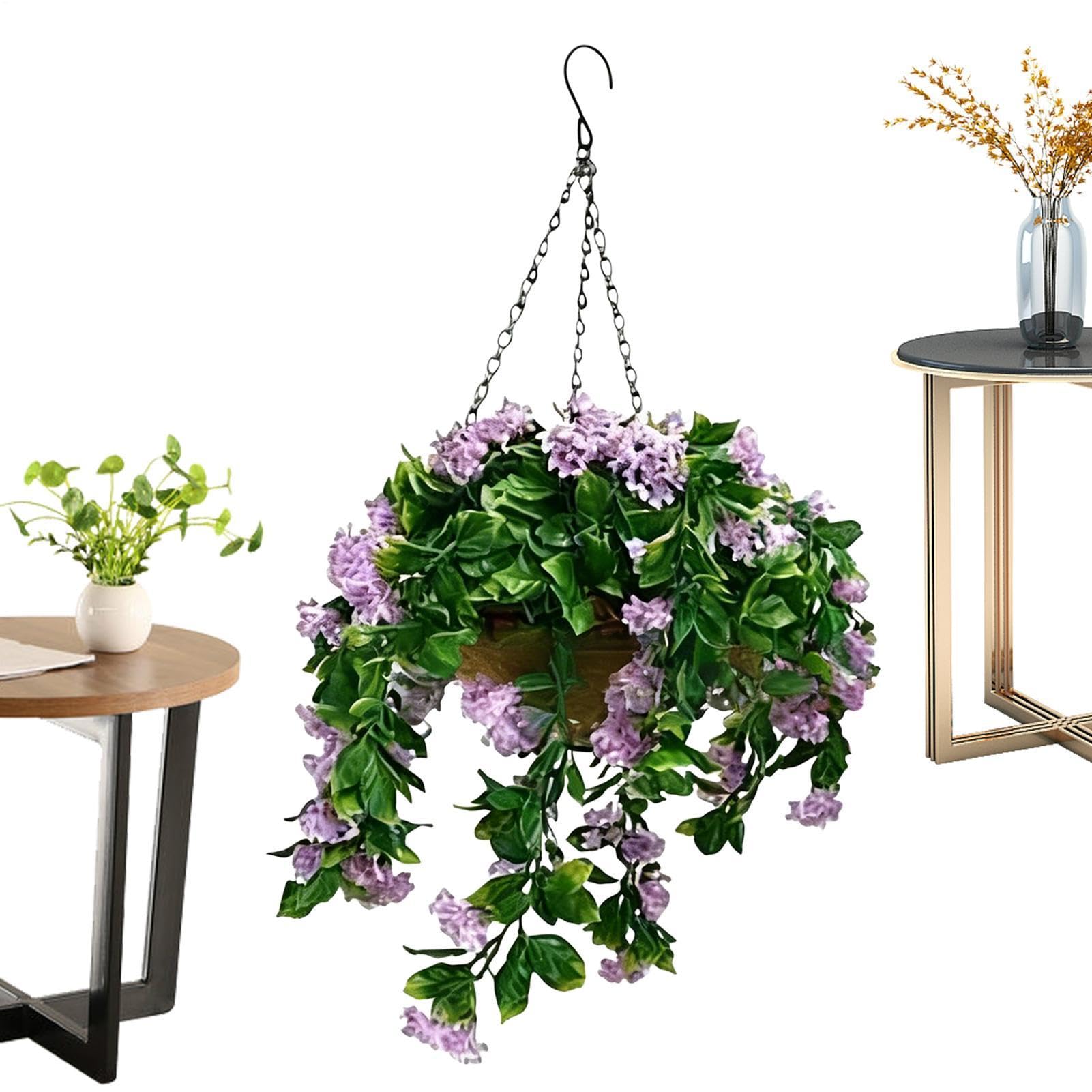 Fleurs artificielles à suspendre extérieur pour balcon sans entretien