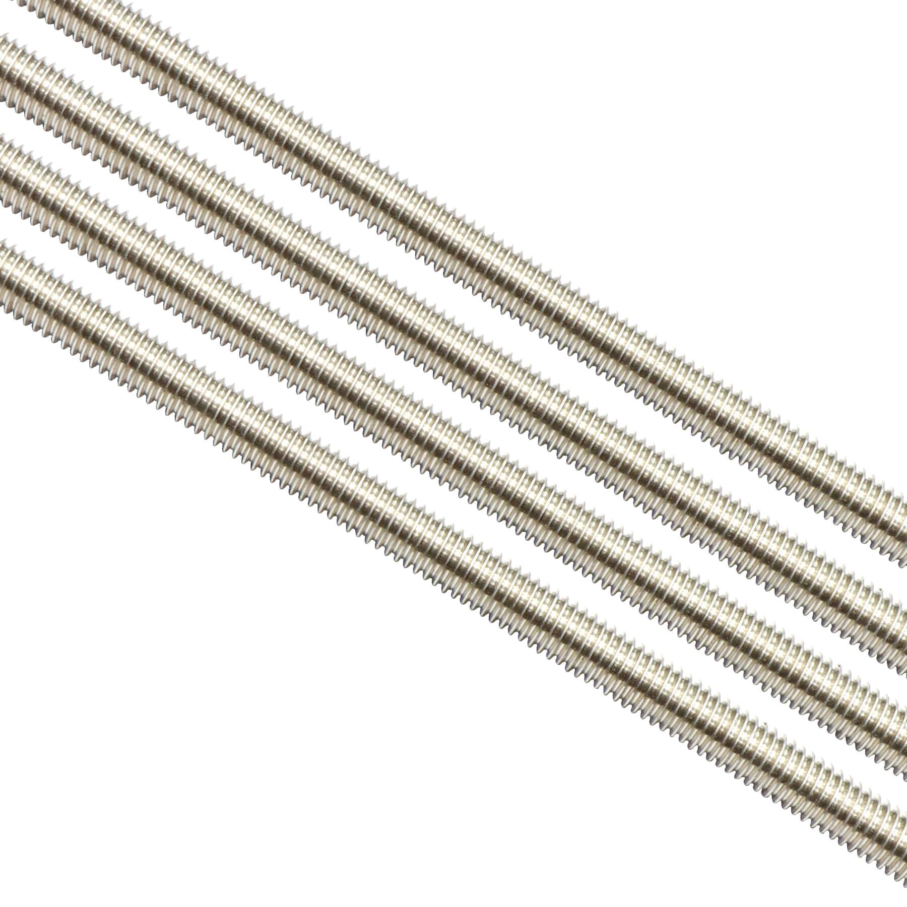 304 Stainless Steel Threaded Rods - 12" Long -6