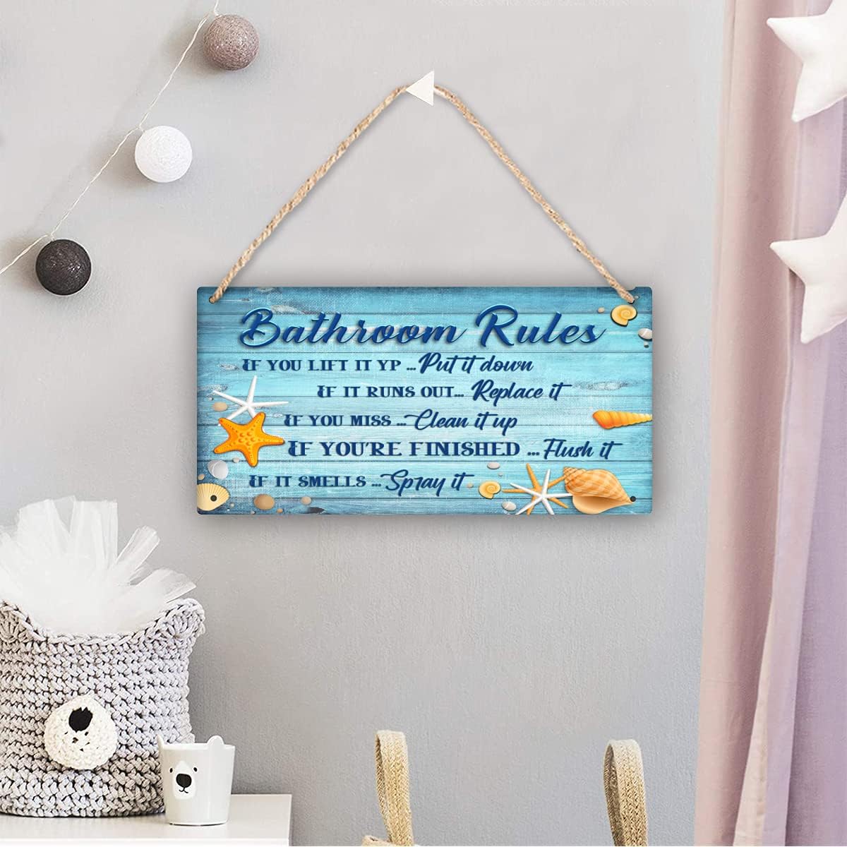 Buy Harooni Seashells Bathroom Rules Buy Harooni Seashells Bathroom Rules