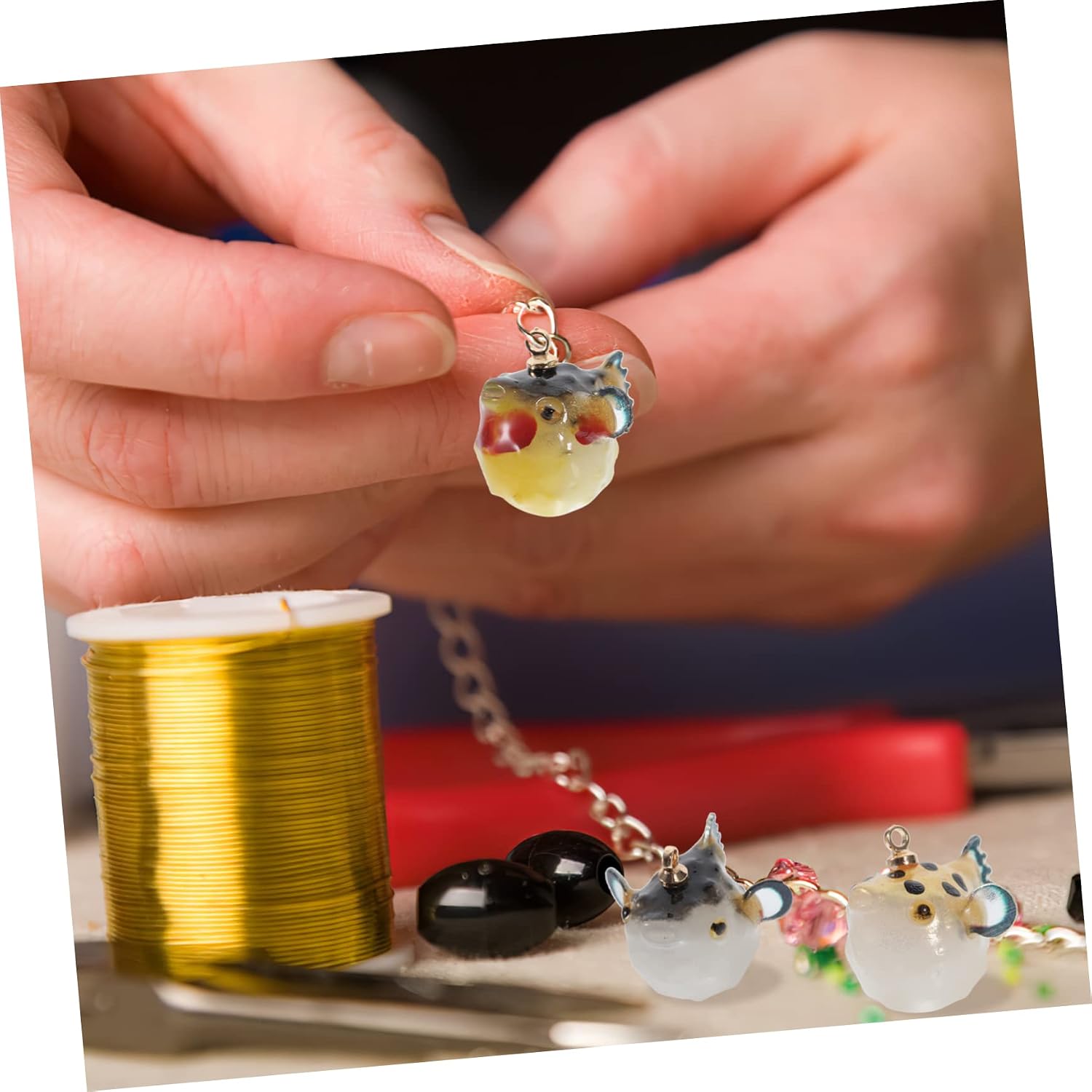 Small Resin Puffer Fish Charms 0.78 Inch Pendant for Jewelry Making Diy Necklace Bracelet Earrings Crafts Accessories