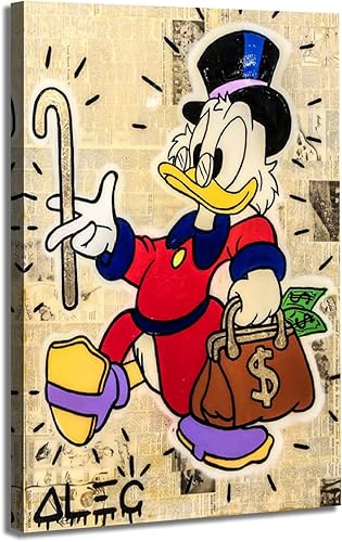 Miniatura 8 de Póster de dibujos animados de hombre rico, pintura decorativa, lienzo, arte de pared, impresiones de sala de estar, decoración del hogar,