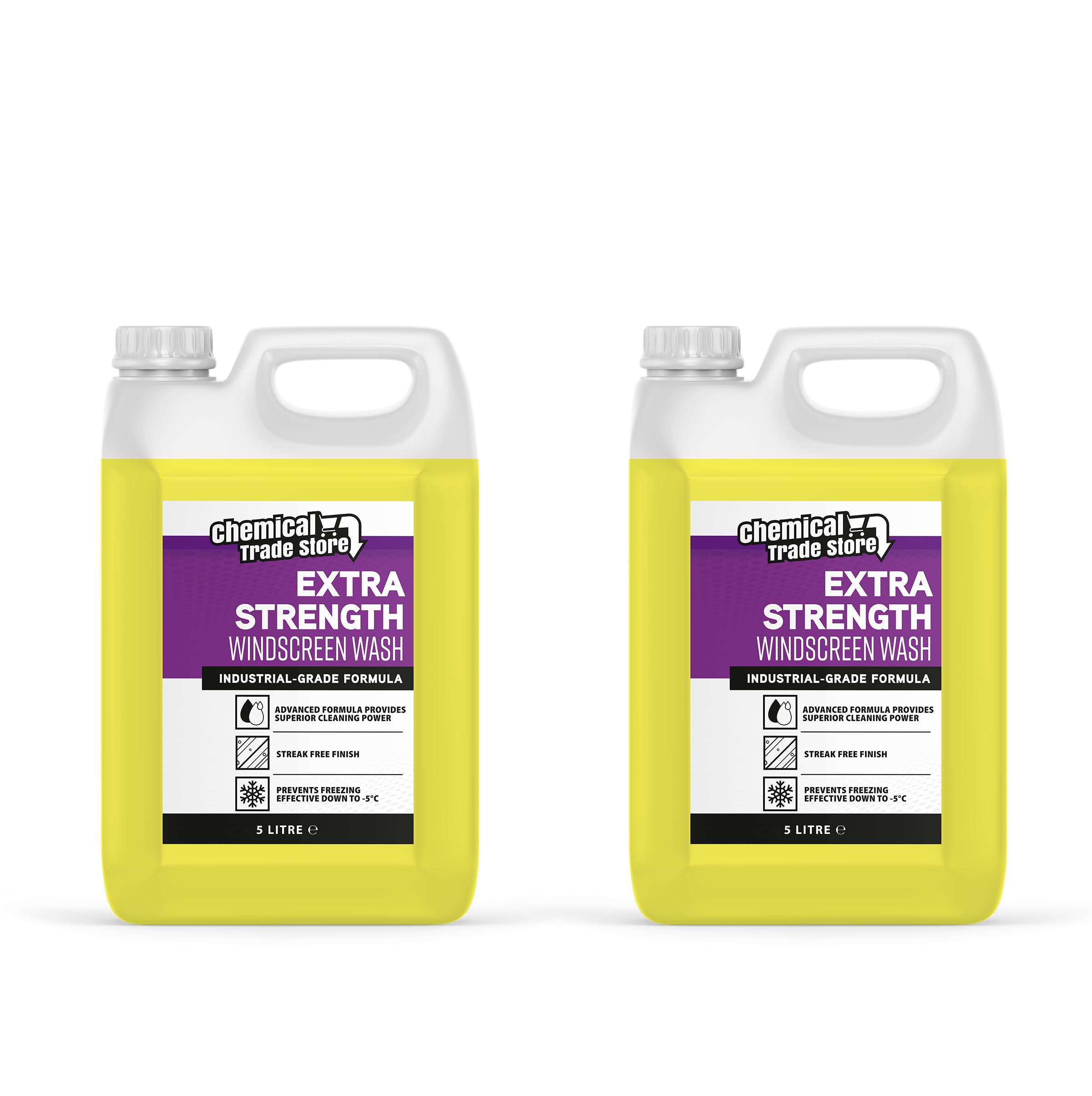 Chemical Trade - All Seasons Screenwash 2x5L - Premium Windscreen Fluid with Anti-Freeze & Streak-Free Formula for Enhanced Visibility & Dirt Removal