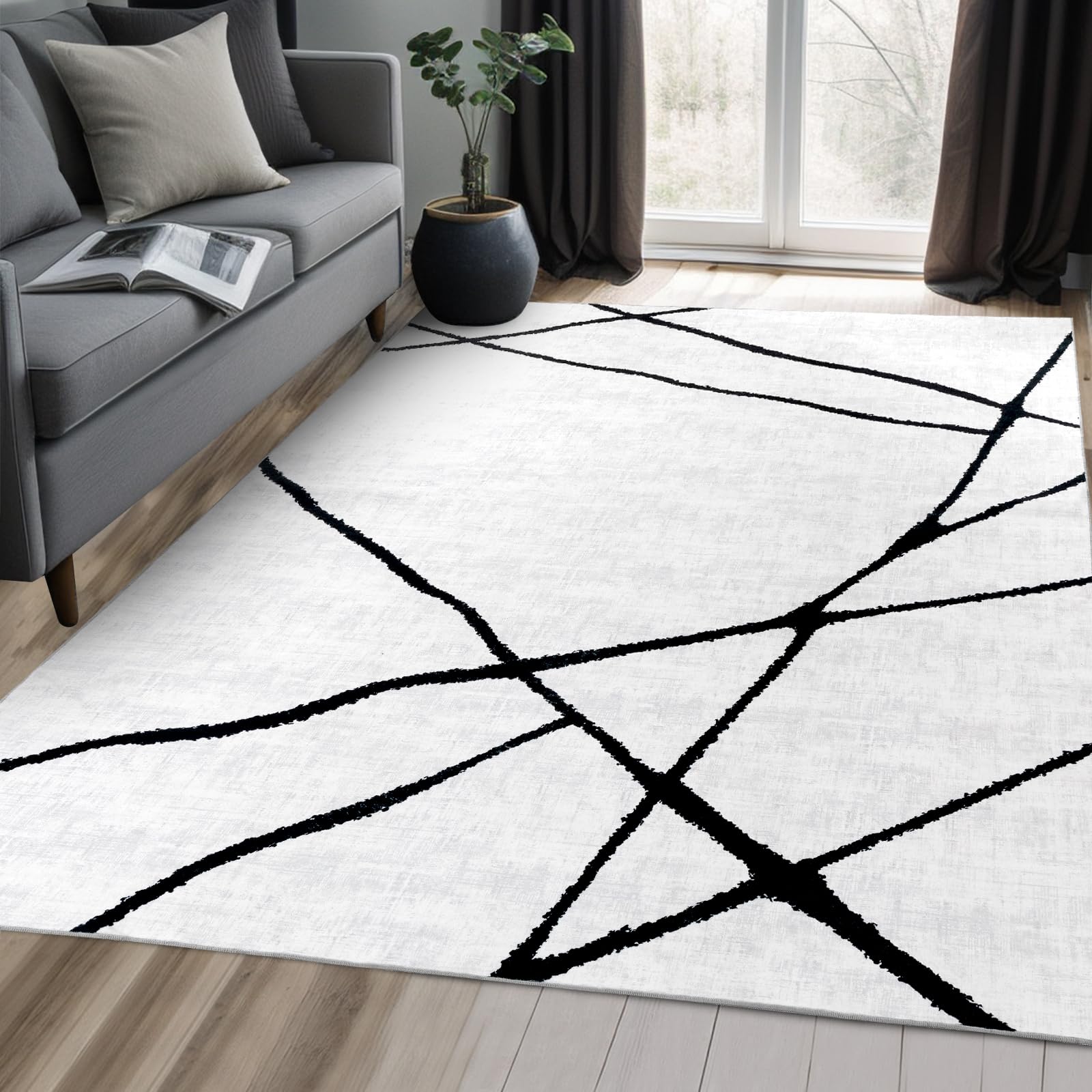 Amazon.com: YIHOUSE Modern Washable 8'x10' Area Rug for Living