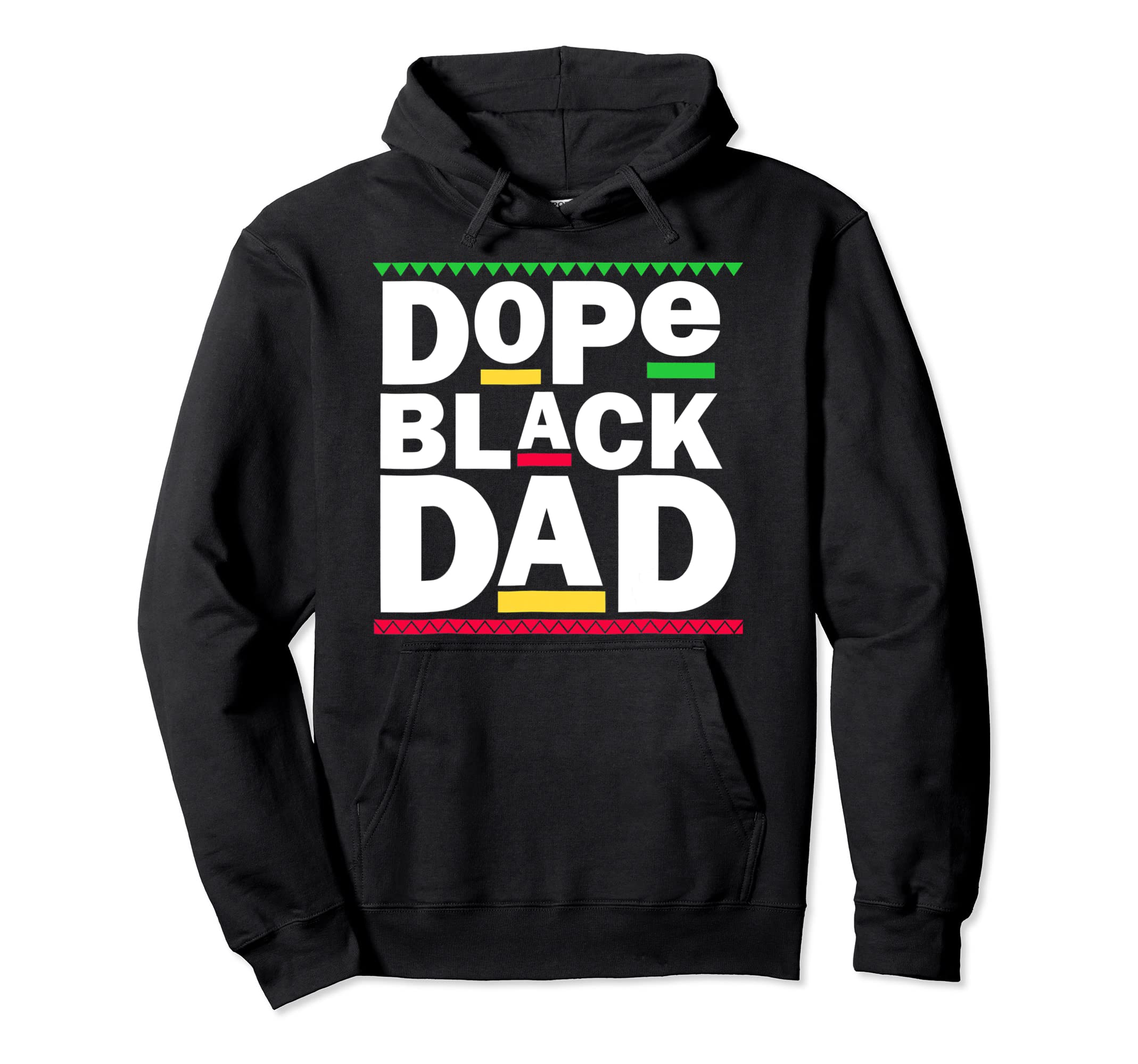 Dope Black Dad Junteenth Menalin African Mens Father's Day Pullover Hoodie