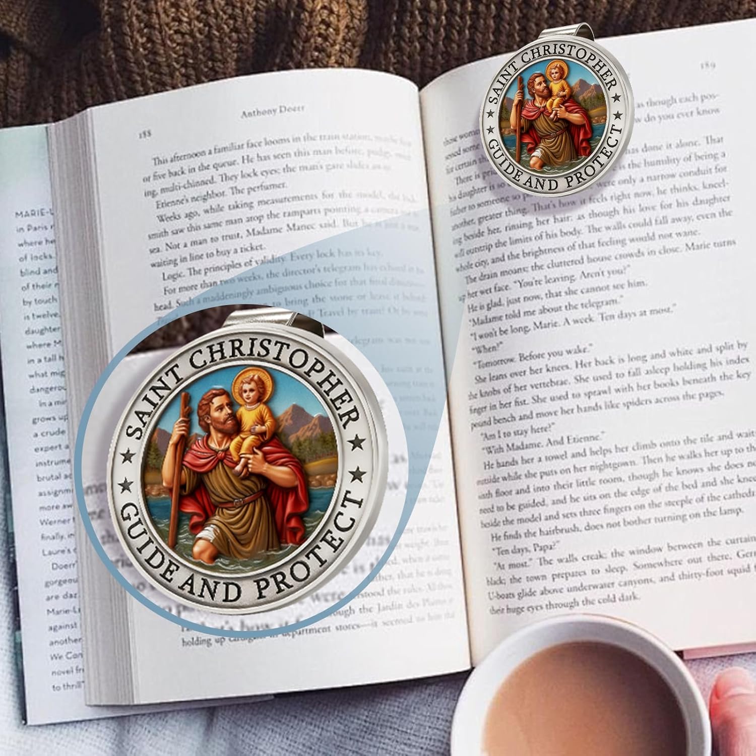 St Christopher Medal for Car, Colorful Saint Christopher Visor Clip, Talisman for Safety, Christian Car Accessories, Gift for Drivers, Parent, Friends, Families - Image 4