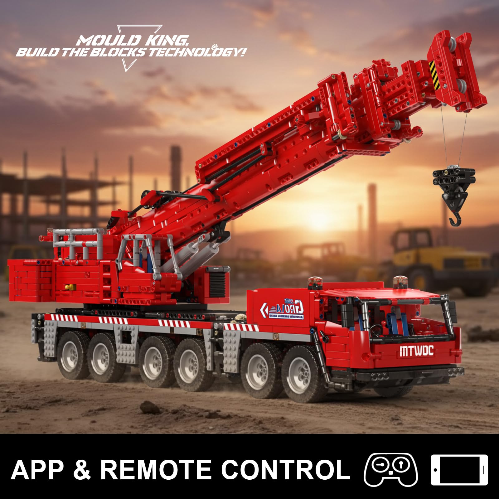 Mould King 17065 Technical Gru Blocchi Morsetto Gru telecomandato Set di mattoni da cantiere Modello, Adulti & Giovani(4566 pezzi)