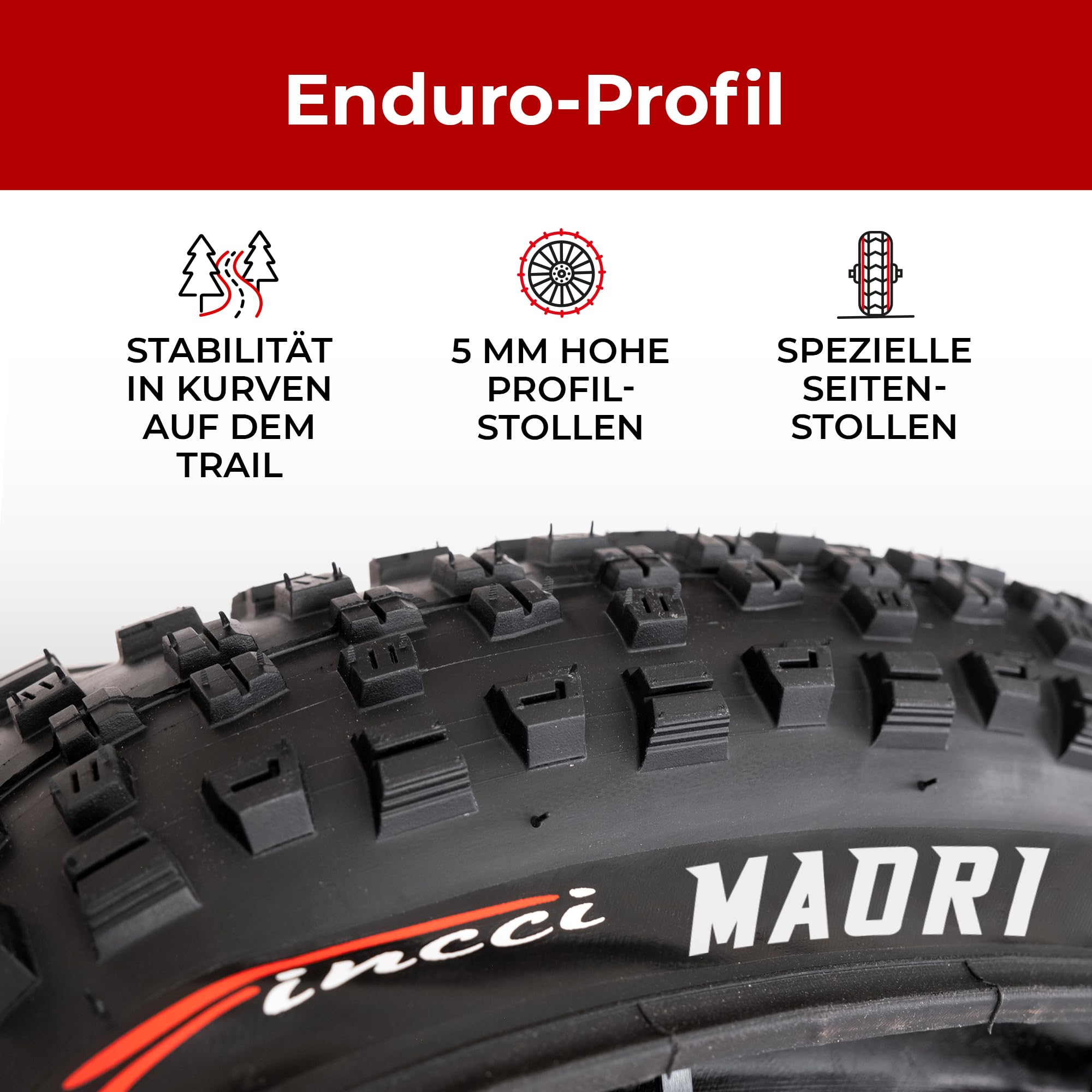 Fincci 27,5 Zoll MTB Reifen Set 60-584 – 2X Faltreifen 27.5 x 2.35 – Mountainbike Mantel für Gelände und E-Bike – 1mm Pannenschutz & 5mm Profiltiefe – Kompatibel mit MTB, Hybrid & Pedelec – Schwarz