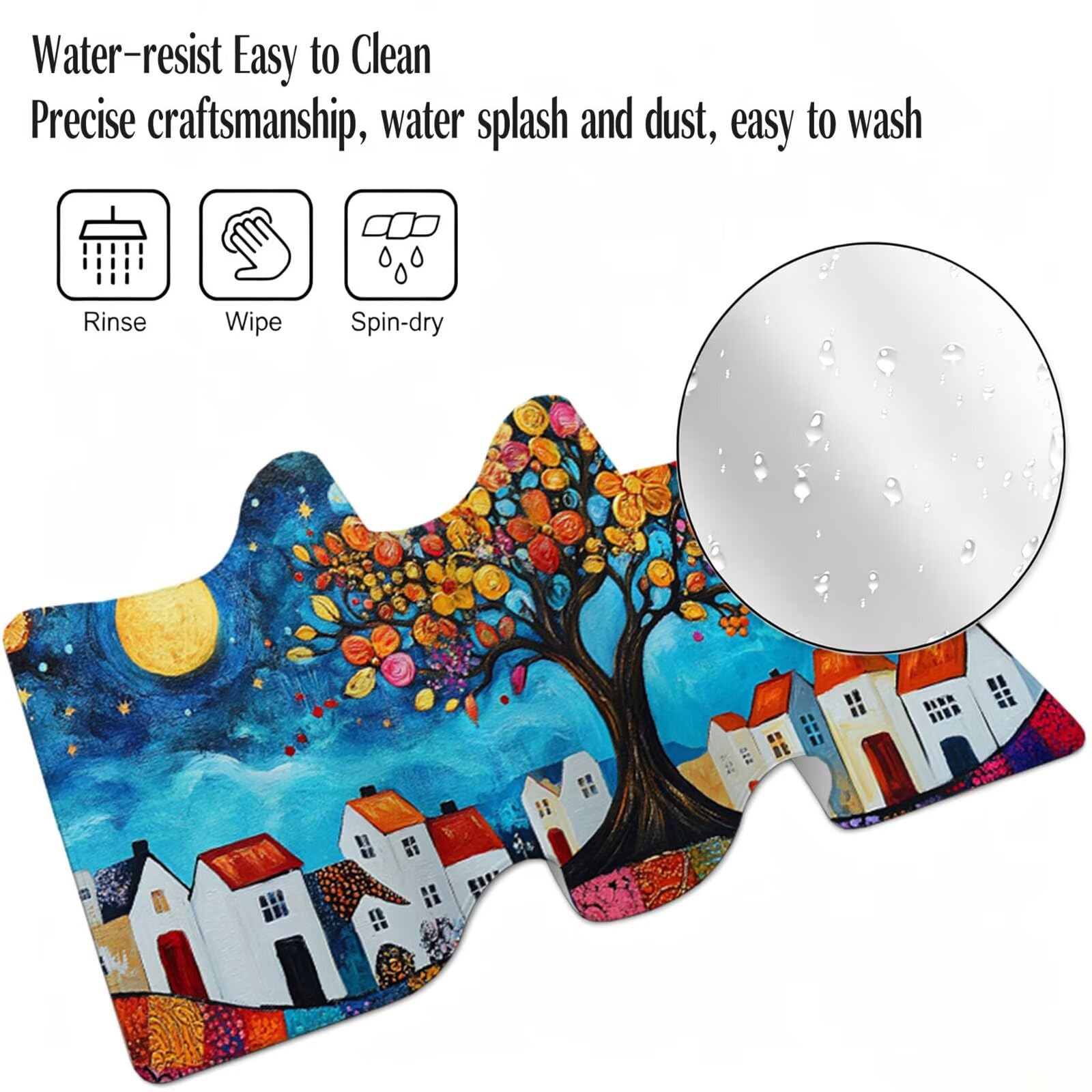 Tappetino Mouse XXL, 1600x800x3mm Tappetino per Mouse con blu, Tappetino Scrivania da Gaming in Gomma Antiscivolo di Grande Dimensione per Computer Gamer piccola città XF-91